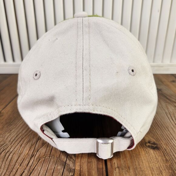 Cabela's Collegiate Varsity "C" Strapback Hat Cap Green Terry Cloth Distressed - Picture 5 of 11